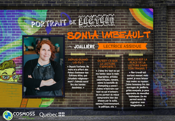 Notre portrait de lecteur de la semaine-Sonia Imbeault, joallière et lectrice assidue
